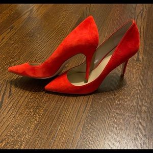 Ann Taylor Amil’s RED Suede Pump red, Sz 9